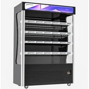 NAFCOOL Open-Air Commercial Refrigerator, Grab and Go Merchandiser, Display Beverage Cooler, 26.5 Cu ft
