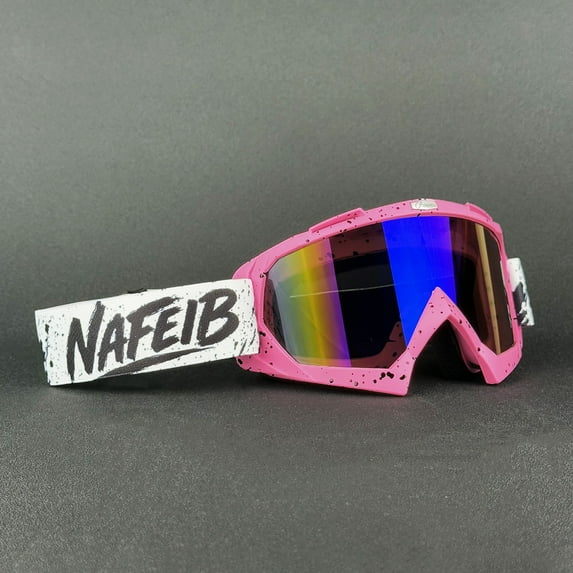 NAFEIBMotorcycle Goggles Motocross Glasses ATV MX Off Road Eyewear Anti-UV Helmet Protection Dirt Bike Riding Windproof Mask