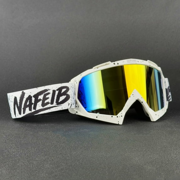 NAFEIBMotorcycle Goggles Motocross Glasses ATV MX Off Road Eyewear Anti-UV Helmet Protection Dirt Bike Riding Windproof Mask