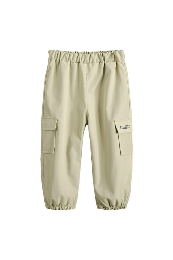 Boys Pants Casual Solid Color Yoga Pants Summer Fall School Parties Children’S Trousers Comfortable Versatile Trousers Pants For Kids Boys Sizes 7-8 Years