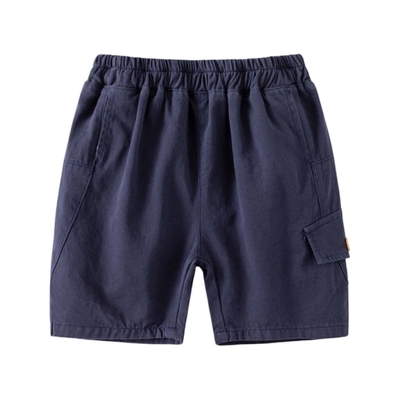 NAFUU Boys Pull On Shorts Sport Solid Color Casual Fashion Beach Cargo Pants Running Shorts Sizes 4-5 Years
