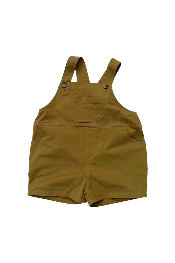 Boys Soft Sports Pants Little Girls Boys Twill Shortalls Adjustable Straps Casual Bib Overall Shorts Summer Autumn Clothes Jumpsuit Sports Trousers 2-3 Years