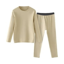 NAFUU Boys Thermal Underwear Set Long Sleeve Pants Kids Long Johns Base Layer Top Bottoms Winter Set Comfortable Sleepwear Loungewear Leisure Sport Wear 4-5 Years