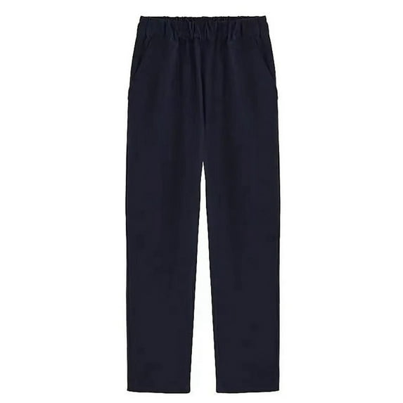 NAFUU Boys Wide Leg Pants Summer With Elastic Waistband Pull On Solid Color Jogger With Pocket Casual School Pants For Boys Sizes 9-10 Years