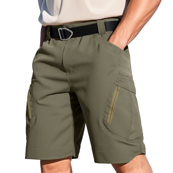 NAFUU Cargo Shorts for Men Stretch Waist Casual Lightweight Relaxed Fit Hiking Outdoor Work Shorts Pockets Summer Men's Shorts Stretch Work Shorts