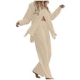 thumbnail image 1 of NAFUU Christmas Pajamas for Women Women's Long Sleeve Collar Shirt And Elastic Waist Pants Set Stylish 2 Piece Outfit Cozy Sleepwear Casual Wear Xmas Pjs Sleepwear, 1 of 4
