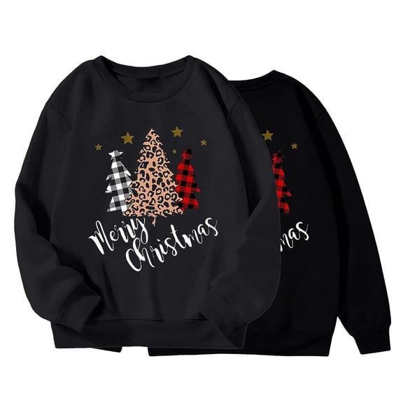 NAFUU Fashion Girls Hoodies Long Sleeve Crewneck Sweatshirt Christmas Snowflake Hoodie Winter Warm Xmas Print Pullover Sweatshirts 4-5 Years