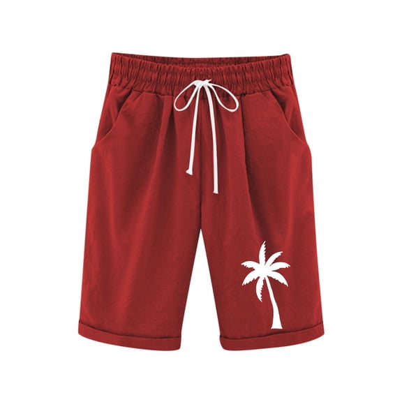 NAFUU Girls Bermuda Shorts Knee Length Straight Leg Long Shorts Casual Drawstring Elastic Waist Beach Short Pants 11-12 Years