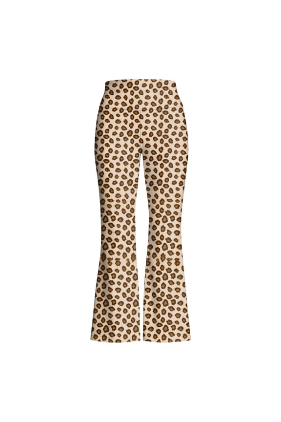 Girls Joggers Pants Wide Leg Leopard Flare Trousers Casual Athletic Comfortable Breathable Trendy Wear Slacks For Girls Sizes 11-12 Years