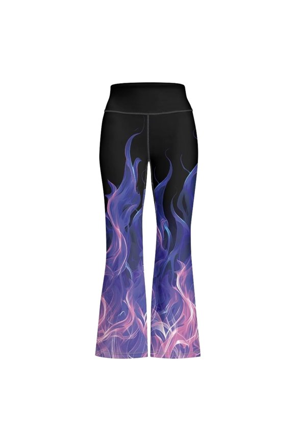 Girls Pants Children's Flame Prints High Waisted Yoga Trousers Casual Long Tight Sports Flare Slacks Trousers Pants For Girls Sizes 5-6 Years