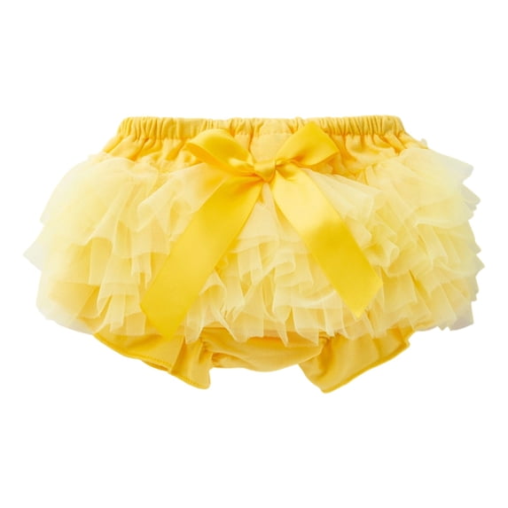 NAFUU Girls Shorts Solid Color Double Lace Mesh With Bow For Kids Lightweight Comfortable Everyday Wear Shorts Girls Comfy Sizes 0-3 Months