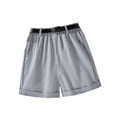 thumbnail image 1 of NAFUU Girls' Summer Shorts Girls Trendy Shorts High Waisted Wide Leg Shorts Comfy Baggy Casual Uniform Shorts With Belt 10-11 Years, 1 of 6