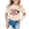 thumbnail image 1 of NAFUU Girls T Shirts Fashion Casual Short Sleeve With Letter Print Round Neck Tees Top For Toddler Kids Going Out Tops For Girls Sizes 12-13 Years, 1 of 5