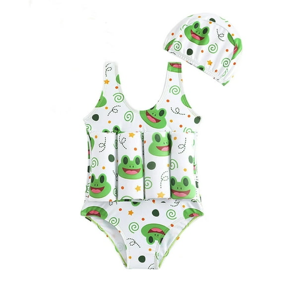 NAFUU Kids Flotation Swimwear Boys Buoyancy Swimsuits cartoon print Swim Vest One Piece Bathing Suit Toddler Training Aid Swimsuits For Beach Swimming Pool 5-6 Years