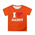 thumbnail image 1 of NAFUU Kids Toddler Boys Girls T-Shirts I Love Daddy Prints Short Sleeve O-Neck Tops Father's Day Casual Summer Tees Blouses For Boys Trendy Sizes 3-4 Years, 1 of 4