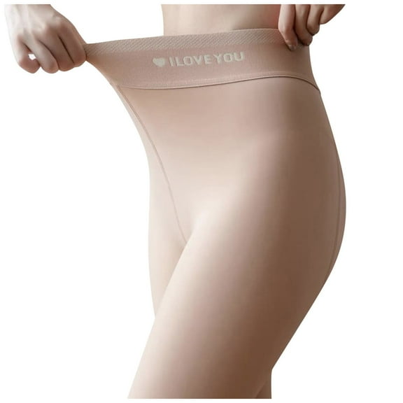 NAFUU Leggings For Women Warm Tights Pantyhose Winter Fleece Lined Leggings Women High Waisted Thermal Velvet Tights Stretchy Pants Classic Leggings