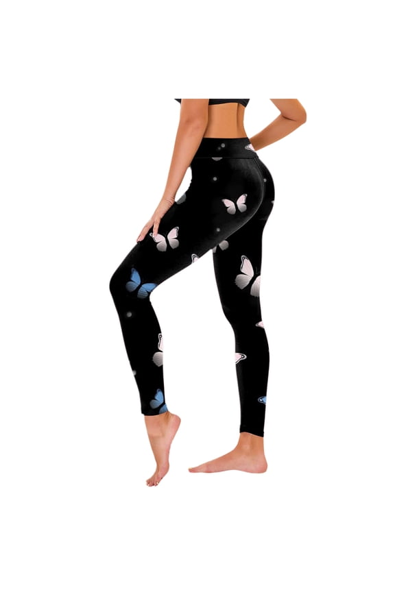 Leggings For Women High Waisted Tummy Control Soft Leggings For Women Printed Casual Workout Leggings Gym Running Stretchy Tight Pants Trendy Xmas Legging