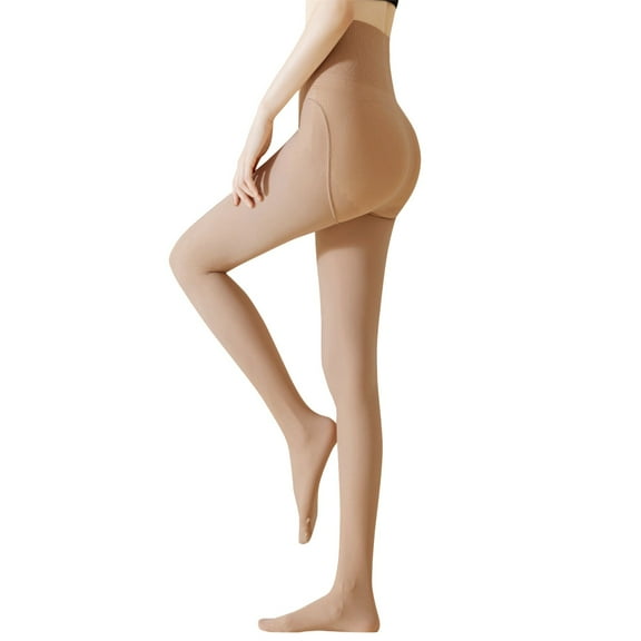 NAFUU Leggings For Women Solid Color Plush Thick Socks Tights Autumn Winter Pantyhose Comfortable Wearing Underwear Stretchy Tight Pants Soft Leggings