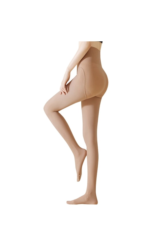 Leggings For Women Solid Color Plush Thick Socks Tights Autumn Winter Pantyhose Comfortable Wearing Underwear Stretchy Tight Pants Soft Leggings