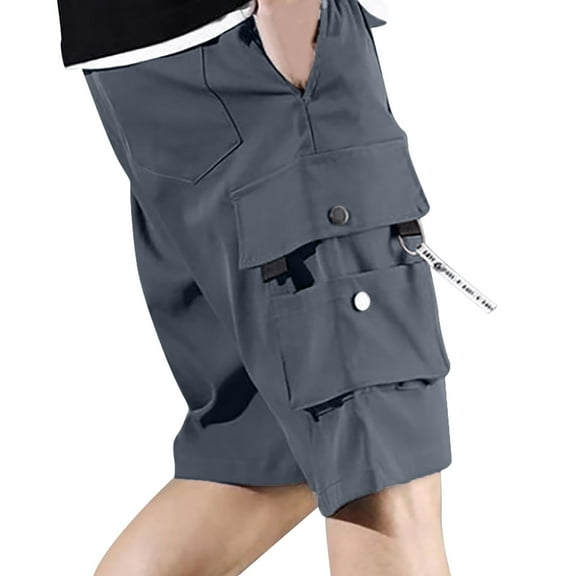 NAFUU Men's Cargo Shorts Mens Casual Shorts Summer Loose Fit Pocket Shorts Lightweight Summer Relaxed Fit Work Shorts Leisure Trousers