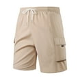 thumbnail image 1 of NAFUU Men's Cargo Sweat Shorts Casual Drawstring Elastic Waist Athletic Workout Gym Jogger Shorts With Pockets Loose Fit Summer Shorts Athletic Trousers, 1 of 7