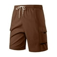 thumbnail image 1 of NAFUU Men's Cargo Sweat Shorts Casual Drawstring Elastic Waist Athletic Workout Gym Jogger Shorts With Pockets Loose Fit Summer Shorts Hiking Cargo Pants, 1 of 3