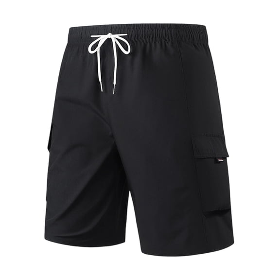 NAFUU Men's Cargo Sweat Shorts Casual Drawstring Elastic Waist Athletic Workout Gym Jogger Shorts With Pockets Loose Fit Summer Shorts Work Vacation Pants