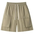 thumbnail image 1 of NAFUU Men's Cargo Sweat Shorts Men's Workout Shorts Drawstring Elastic Waist Lightweight Summer Casual Shorts With Pocket Mens Slacks Pants, 1 of 4