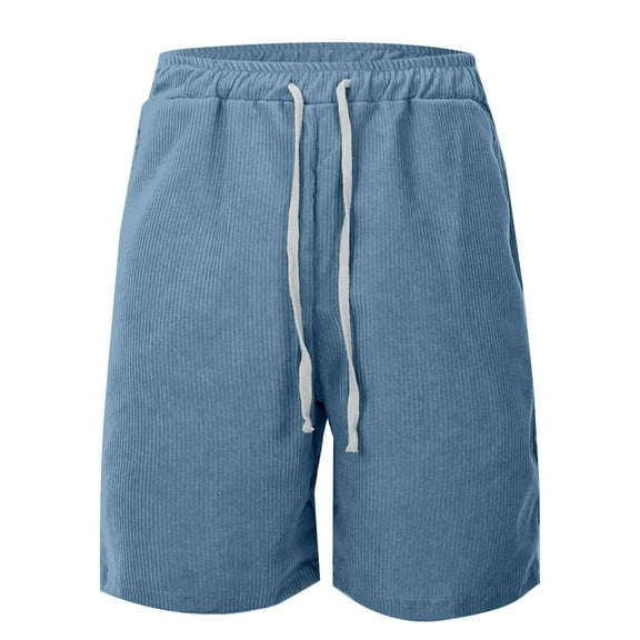 NAFUU Men's Casual Shorts Drawstring Elastic Waist Lightweight Summer Beach Shorts Loose Breathable Mens Relaxed Fit Shorts Comfy Athletic Trousers