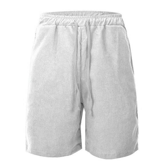 NAFUU Men's Casual Shorts Drawstring Elastic Waist Lightweight Summer Beach Shorts Loose Breathable Mens Relaxed Fit Shorts Work Vacation Pants