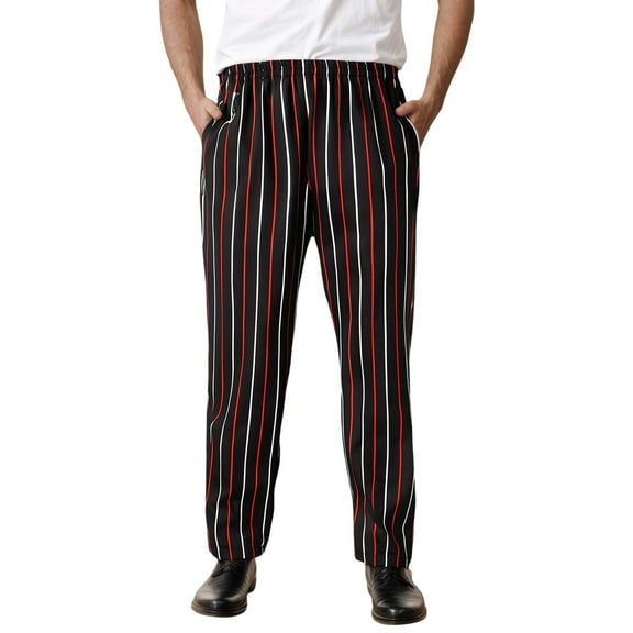 NAFUU Mens Classic Suit Pants Straight Fit Modern Formal Dress Pants Separate Trousers Color Block Business Stripe Dress Trousers Work Vacation Pants