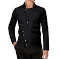 thumbnail image 1 of NAFUU Mens Dress Shirts Fashion Asymmetric Placket Shirt Unique Men's Slim Fit Long Sleeve Gothic Button Up Shirts Party Tops Vintage Work Shirts, 1 of 9