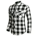 thumbnail image 1 of NAFUU Mens Dress Shirts Fashion Men's Autumn Winter Casual Party Long Sleeved Plaid Lapel Comfortable Thick Warm Flannel Shirt With Pockets Classic Casual Shirts, 1 of 7