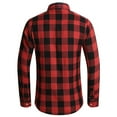 thumbnail image 1 of NAFUU Mens Dress Shirts Fashion Men's Autumn Winter Casual Party Long Sleeved Plaid Lapel Comfortable Thick Warm Flannel Shirt With Pockets Stretch Dress Shirt, 1 of 7