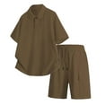 thumbnail image 1 of NAFUU Mens Short Sets 2 Piece Outfits Summer Short Sleeve Sweatsuits Sets Men Stylish Loose Polo Shirts With Cargo Shorts Pocket Stylish Sweatsuit Outfits, 1 of 3