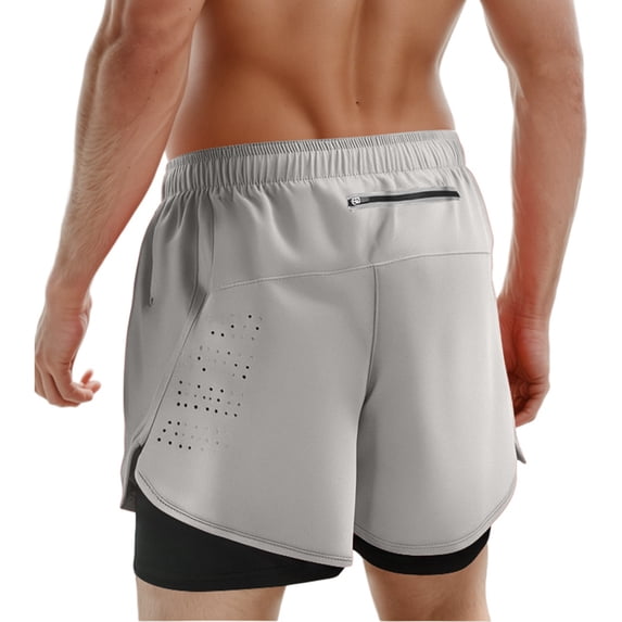 NAFUU Mens Shorts Multicolor Shorts Comfortable Double Layer Modesty Bottoms Elastic Waist Summer Athletic Shorts For Men