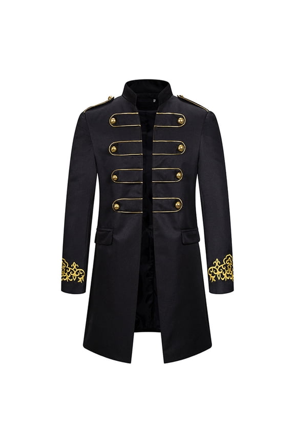 Mens Vintage Shirts Coats Men's Vintage Gothic Steampunk Long Shirt Jacket Autumn Winter Party Tailcoat Slim Fit Blouse Halloween Outwear Handsome Shirt Top