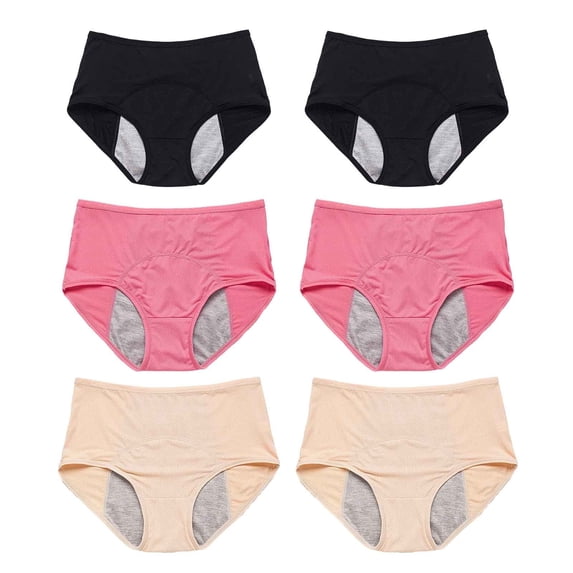 NAFUU Panties for Women Underwear Women Solid Mesh Breathable Comfortable High Waist Peripheral Leak Proof Menstrual Pants Thongs Bikini Underwear