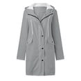 thumbnail image 1 of NAFUU Raincoat Women Lightweight Rain Jacket Waterproof Windbreaker Lined Long Hooded Jackets Outdoor Travel Trench Coats, 1 of 7