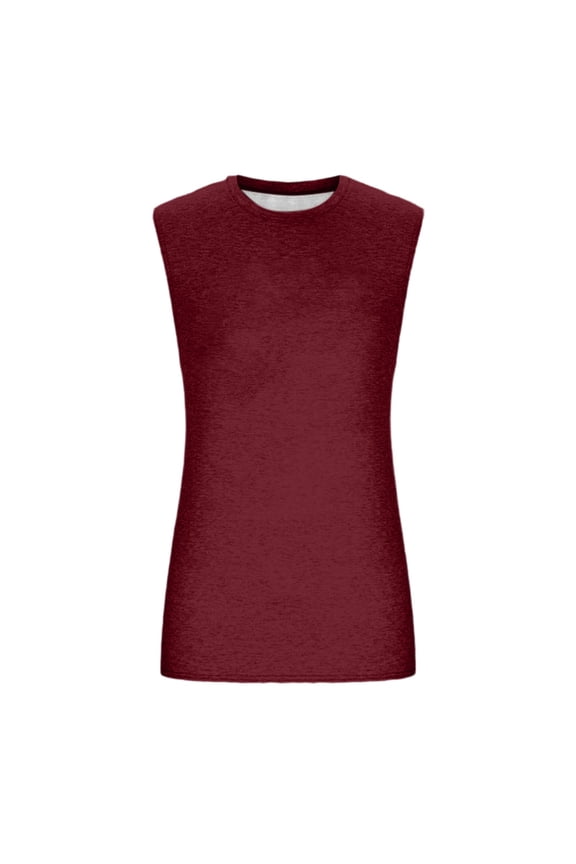 Soft Ladies T-Shirts Crew Neck Sleeveless Unisex Solid Color Loose Fit Comfortable Casual Summer Top Women's T-Shirtsï¼