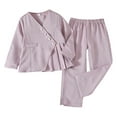 thumbnail image 1 of NAFUU Stylish Girl's 2 Piece Outfits Ruffle Long Sleeve Button Blazer Jacket And Pants Ser Formal Wear Fashion Casual Jacket With Trousers 6-7 Years, 1 of 5