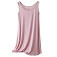 thumbnail image 1 of NAFUU Summer Nightgowns For Women Plus Size Sleepwear Sleeveless Round Neck Tshirt Sleep Dress Solid Color Loose Nightshirt Sleep Dress, 1 of 8