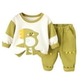 thumbnail image 1 of NAFUU Toddler Baby Boy Fall Winter Clothes Long Sleeve Crewneck Pullover Casual Pants Set Stylish Cartoon Cute Boys Two Piece Outfits Leisure Dailywear 3-4 Years, 1 of 4