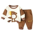 thumbnail image 1 of NAFUU Toddler Baby Boy Fall Winter Clothes Long Sleeve Crewneck Pullover Casual Pants Set Stylish Cartoon Cute Boys Two Piece Outfits Trendy Cute Outfit 2-3 Years, 1 of 4