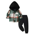 thumbnail image 1 of NAFUU Toddler Baby Boys Clothes Long Sleeve Tops Plaid Button Down Hooded Shirts Pants Fall Winter Outfits Casual Gentleman Outfits Cute Winter Clothes 5-6 Years, 1 of 7
