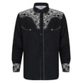 thumbnail image 1 of NAFUU Toddler Boy Shirts Western Cowboy 3D Lapel Print Shirt Long Sleeve Button Down Casual Top For Children Youth Cute Tops For Boys Sizes 4-5 Years, 1 of 4