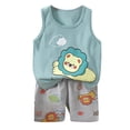 thumbnail image 1 of NAFUU Toddler Girls 2 Piece Outfits 2026 Summer Sleeveless O-Neck Vest Top And Shorts Set Breathable With Elastic Waist Activewear Spring Outfits For Girl 7-8 Years, 1 of 9