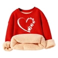 thumbnail image 1 of NAFUU Toddler Kids Sweatshirt Children's Loose Fit Casual Heart Print Warm Pullover Round Neck Long Sleeve Autumn Winter Pullover Sweatshirts For Boys Sizes 4-5 Years, 1 of 3