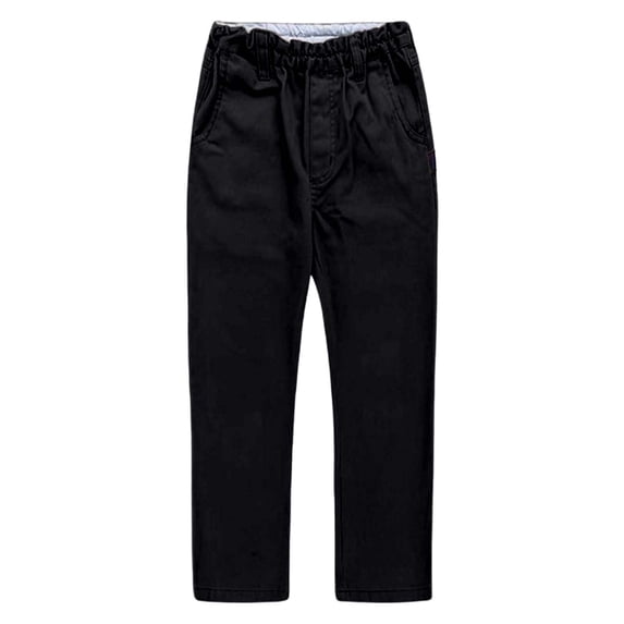 NAFUU Toddler To Youth Boys Pants Classic Solid Color School Straight Leg Dress Trousers Casual Formal Wear Wide Leg Pants Boys Sizes 4-5 Years