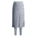 thumbnail image 1 of NAFUU Women Athletic Knee Length Skirts With Full Length Leggings Skorts Solid Color Leggings&Skirted Skorts For Women Yoga Leggings Soft Printed Tights, 1 of 5